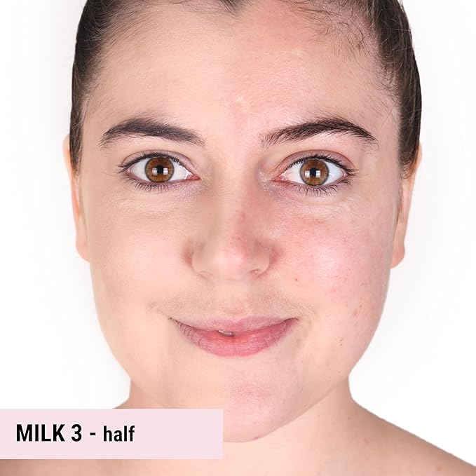 The Good Mineral Loves-You-Back 3in1 Mineral Powder Foundation (MILK 3) | Designed for Rosacea, Acne-Prone, Sensitive Skin | 3IN1 Concealer, Powder + Foundation | Non-Caking, Non-Drying