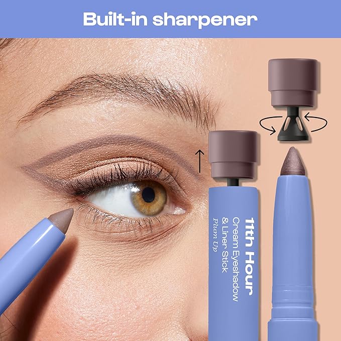 ALLEYOOP 11th Hour Waterproof Cream Eyeshadow Stick – Long-Lasting Eye Shadow Pencil & Eyeliner, Cream to Powder Stick & Highlighter – Smudge-Proof Eyeshadow Shimmer, Smoky Amethyst Shimmer