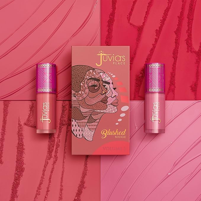 Juvia's Place Blushed Liquid Blush SweetBerries - Dewy Tint Cheeks Makeup Glow Pigment Effortless Beauty Long Lasting Cosmetics Soft Creamy Natural Buildable All Skin Color Light Flawless Finish Blend