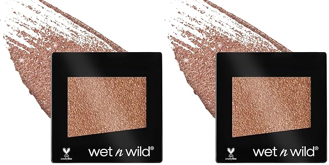 wet n wild Color Icon Glitter Eyeshadow Shimmer Nudecomer (Pack of 2)