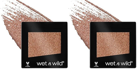 wet n wild Color Icon Glitter Eyeshadow Shimmer Nudecomer (Pack of 2)