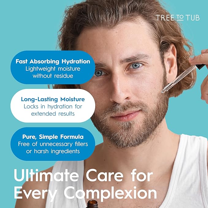 Tree To Tub Double Hyaluronic Acid Hyaluronic Acid Serum for Face - Anti-Aging Hydrating Serum - Targets Fine Lines & Dry, Sensitive Skin