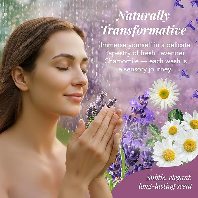 Saavy Naturals Moisturizing Body Wash for Sensitive Skin – Plant-Based & Pure with Coconut Oil, Shea Butter & Aloe Vera – Paraben-Free, Cruelty-Free – Lavender Chamomile – 8.5 fl oz, 2 pack