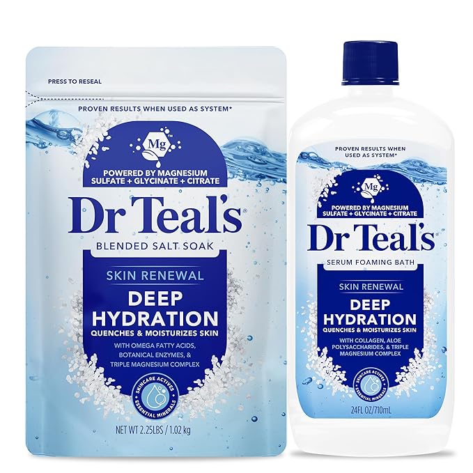 Dr Teal’s Skin Renewal Deep Hydration Salt & Foaming Bath Combo Pack