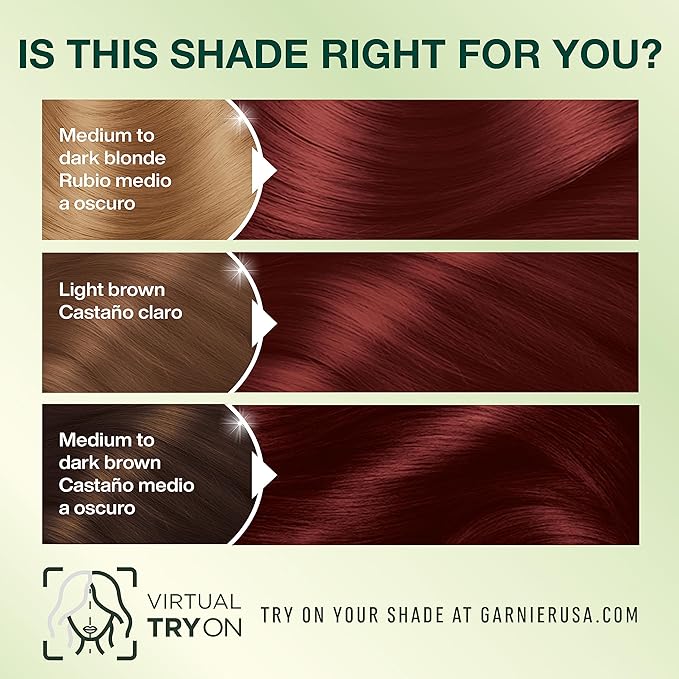 Garnier Nutrisse Ultra Crème Hair Color, Permanent Hair Dye with 100% Gray Coverage, Vegan & Cruelty-Free, 66 True Red (Pomegranate), 2 Count