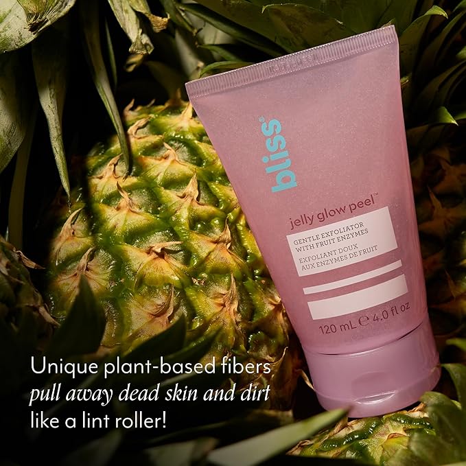 Bliss Jelly Glow Peel™ Gentle Non-Abrasive Cleanser and Exfoliator With Fruit Enzymes - 4 Oz - Nourishes and Hydrates Skin - Clean - Vegan & Cruelty Free