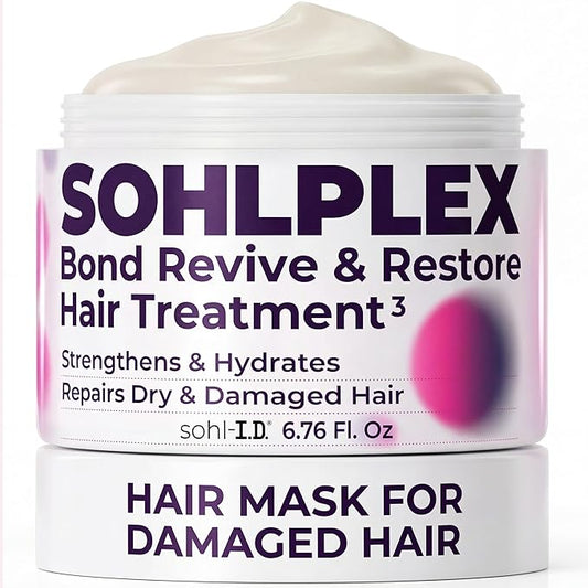 sohl-I.D. Hair Mask for Dry & Damaged Hair – Deep Conditioning Repair Treatment to Restore Smoothness & Shine – Moisturizing Hair Mask with Vitamins B3, B5, B7, C & E – Vegan & Cruelty-Free 6.76 fl oz | Vitamins B3, B5, B7, C, E