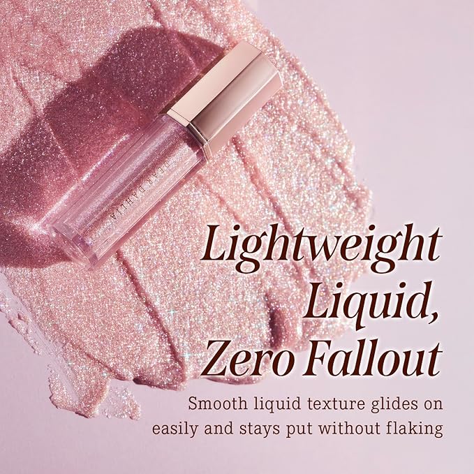 DEARDAHLIA Paradise Shine Eye Sequins (Goddess) - Lightweight Liquid Glitter Eyeshadow, Minimal Fallout, High-Shine Pearl Finish, Lightweight, Blendable, Vegan Korean Eye Makeup. 0.14 oz