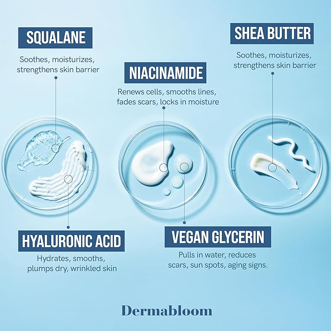 Hyaluronic Acid Face Roller Cream – Hydrates, Plumps, Firms, Depuffs – Dermatologist Tested, Anti-Aging, Korean Skin Care – Vegan, Clean Beauty, Non-GMO, 95% Natural – 1.69 Fl Oz