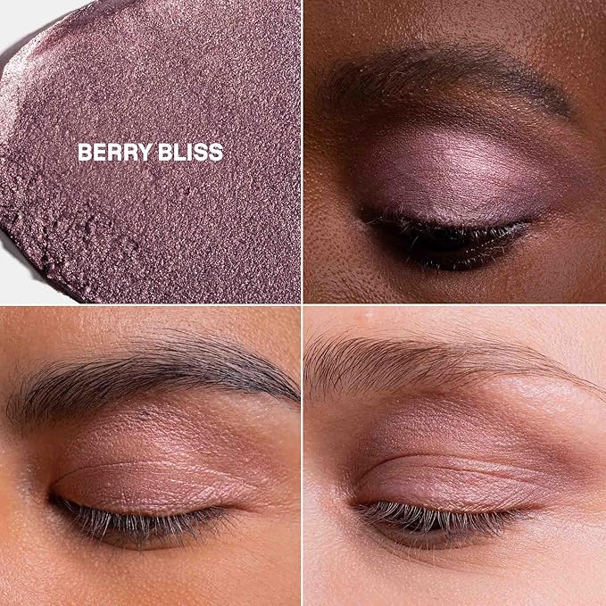 ATTITUDE Oceanly Eyeshadow, EWG Verified, Single Shimmer Cream Eyeshadow, Plastic-Free, Vegan Beauty and Makeup, Berry Bliss, 0.16 Fl Oz