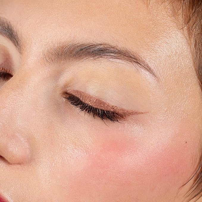 Cream Eyeshadow & Highlighter - Infused with Hyaluronic Acid + Calendula Flower - LightWeight Cream Makeup and Skincare - 99% Natural Ingredients - Vegan Make Up - 04 Copper