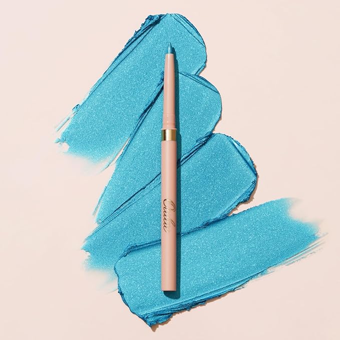 Oulac Blue Eyeliner Pencil, Waterproof Retractable Eye Liner Pen, Long Lasting Smudge Resistant, Vegan & Cruelty-Free, 15 Aruba Beach