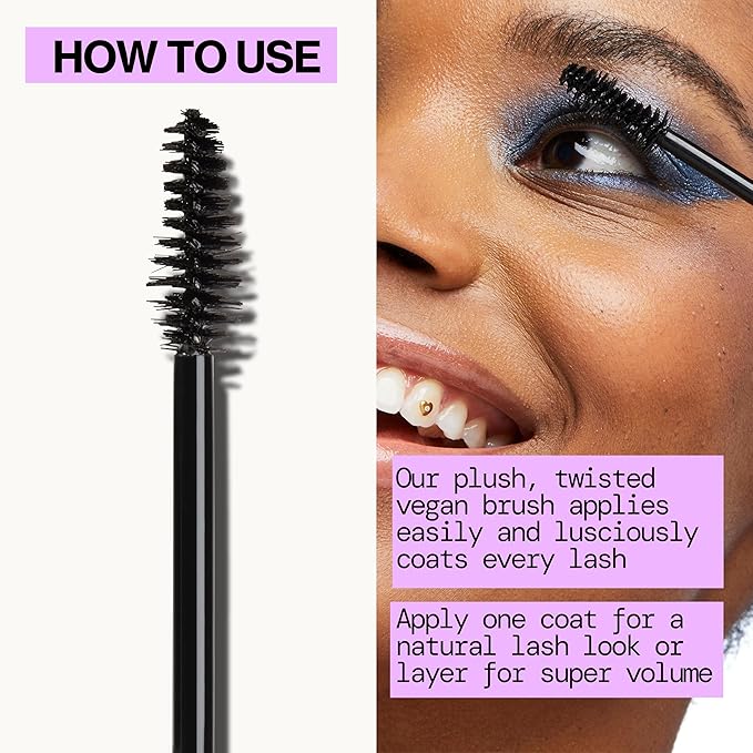 Pacifica Beauty, Highest Lash Chronic Volume Mascara, Black, Lash Lift + Conditioning, Vitamin B + Coconut, Silicone, Sulfate + Paraben Free, Vegan and Cruelty Free