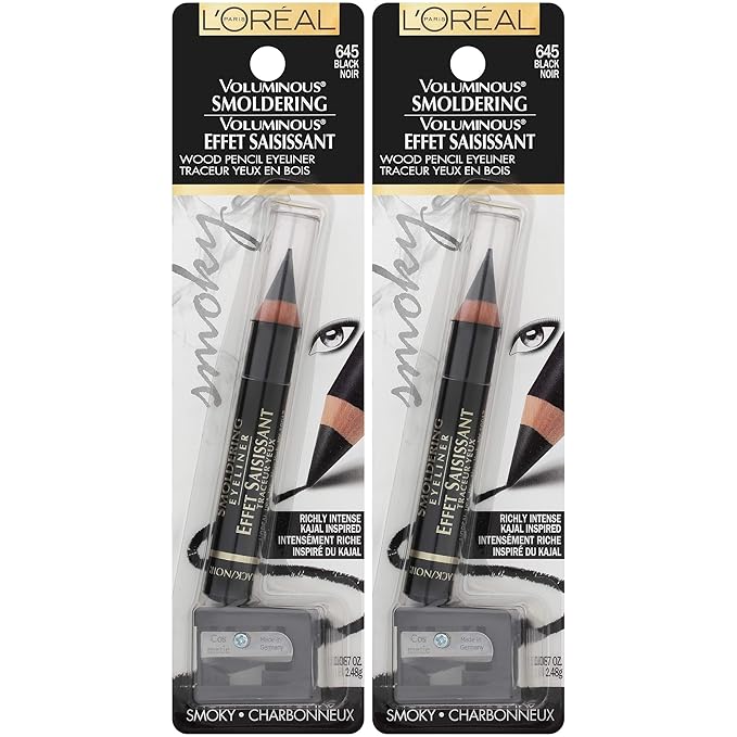 L'Oreal Paris Voluminous Smoldering Eyeliner, Black, 0.056 Oz, 2 Count