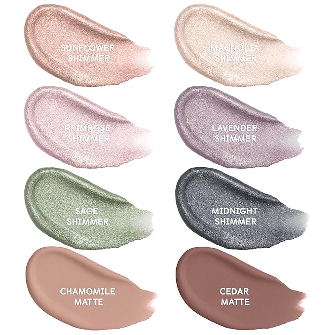 Winky Lux Rose Petal Liquid Eyeshadow, Longwear, Buildable, High-Pigment, Blendable, Crease-Proof, with Hydrating Vitamin E & Mango Seed Butter, Clean Beauty, Cruelty-Free, Vegan, Chamomile Matte