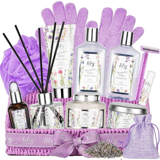 Mothers Day Gifts for Women - 15-Piece Bath and Body Gift Basket Set for Women, Spa Gift Basket, Bath Collection | Birthday, Valentines Day Gifts, Christmas Gift, Perfect Present for Her & Mom