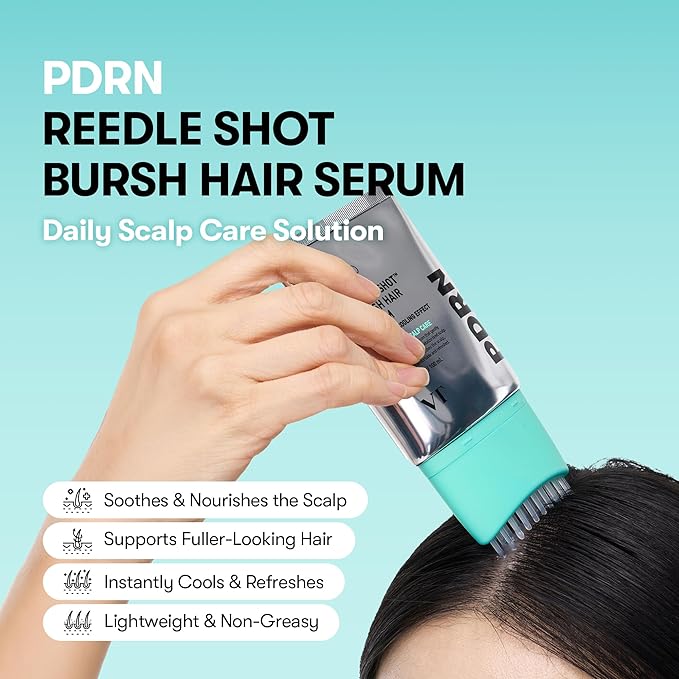 VT COSMETICS PDRN Reedle Shot Brush Hair Serum, Cooling & Refreshing Scalp Care with Vegan PDRN, Caffeine & Spicule Complex, Lightweight & Non-Greasy Daily Scalp Solution, 3.38 fl oz / 100 mL