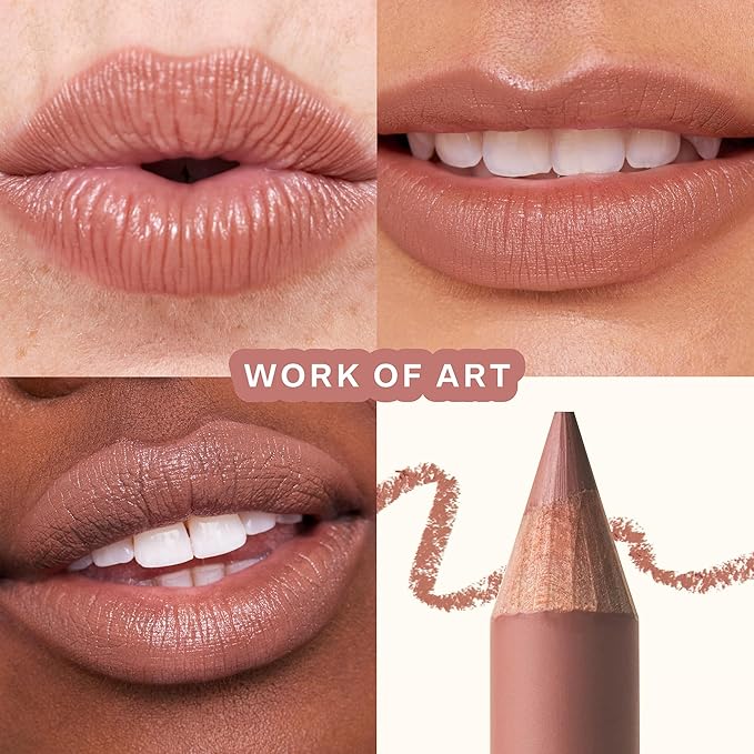 Tower 28 OneLiner - Multi-Use Creamy Lip Liner, Eyeliner & Face Makeup Pencil for Sensitive Skin - Hydrating, Vegan Formula with Shea Butter - Matte, Long-Lasting Finish - Pinky Taupe (1 Count)