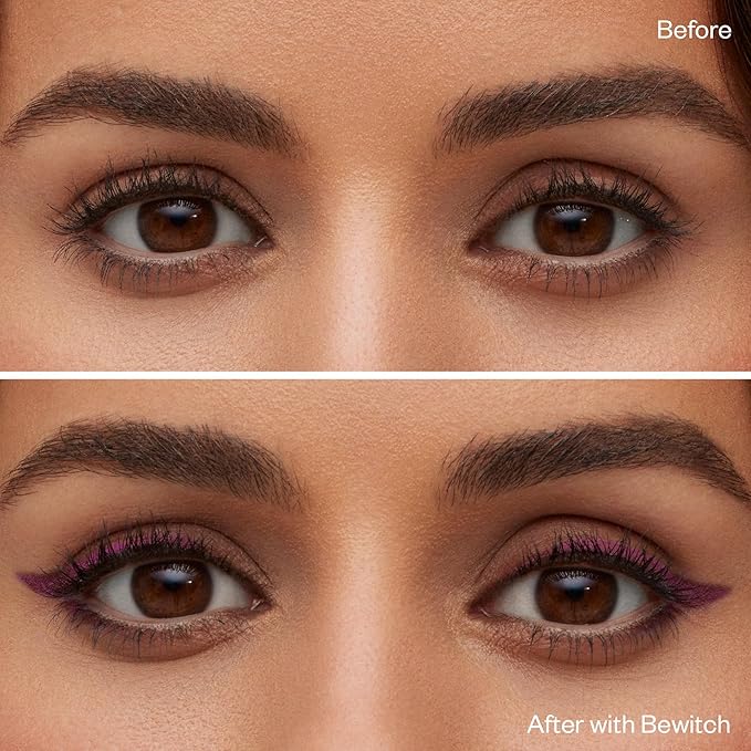 Kosas Soulgazer Gel Eyeliner (Bewitch) - Waterproof, Smudge-Proof Pen with Hyaluronic Acid - Retractable Eyeliner Pencil with Sharpener & Smudger, Long-Lasting - Night Violet Satin