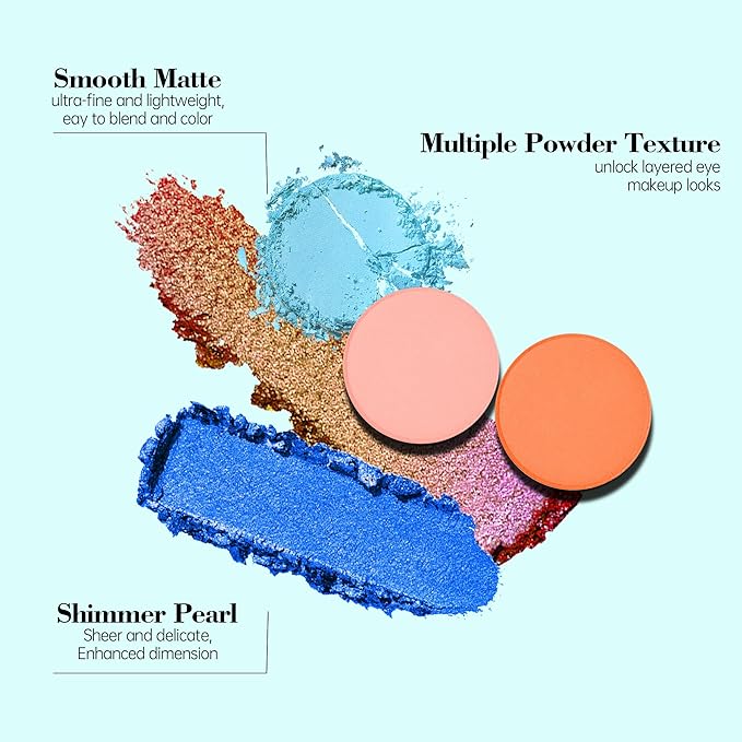18 color eyeshadow palette,vegan eye shadow with special colors eyeshadow cosmetic Matte duochrome eyeshadow (make up-1)