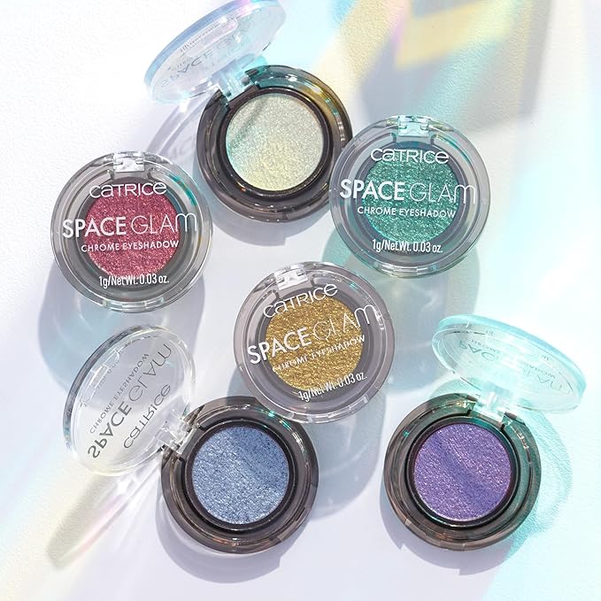 Catrice | Space Glam Chrome Eyeshadow | Duo Chrome, Highly Pigmented, Holographic Shimmer | Vegan & Cruelty Free | Without Parabens & Microplastic Particles (050 | Cosmic Coral)