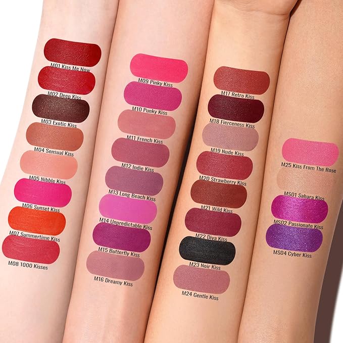 Oulac Matte Liquid Pink Lipstick for Women, Long Lasting Lipstick Waterproof Lip Stain, No Transfer, Creamy High Pigmented Formula with Rose Oil, Vegan & Cruelty-Free, Pink M09