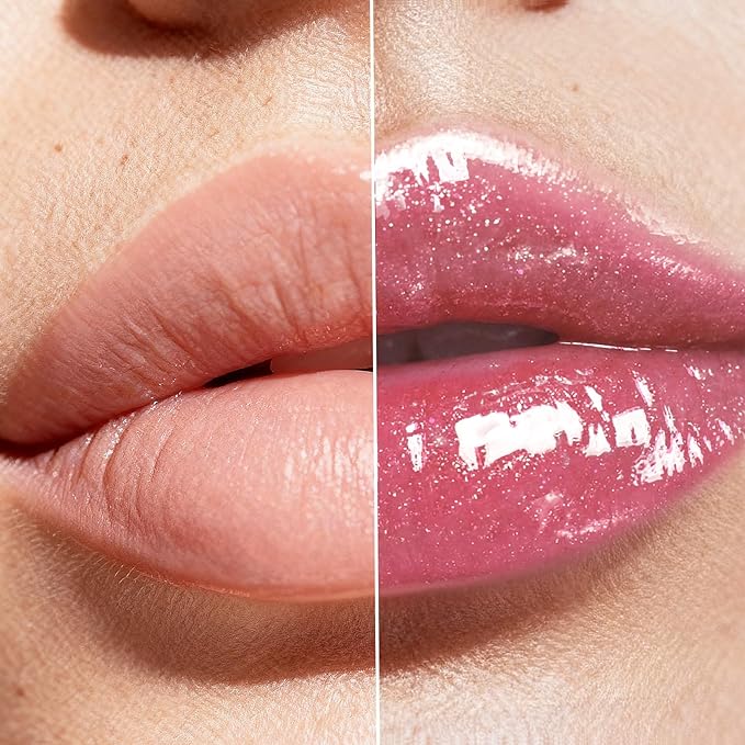 Lip Gloss, Nourishing and Hydrating with High-Shine Glimmer Finish & Sheer Wash Of Color, Vegan & Cruelty-free, 0.21 fl oz (Fuchsia)