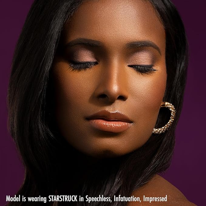 Black Radiance Brilliant Effects Eye Shadow Palette, 12 Intense Ultra Pigmented Powder, Buildable & Blendable Versatile Satin to Shimmer Finishes, Cruelty-Free & Vegan - Starstruck