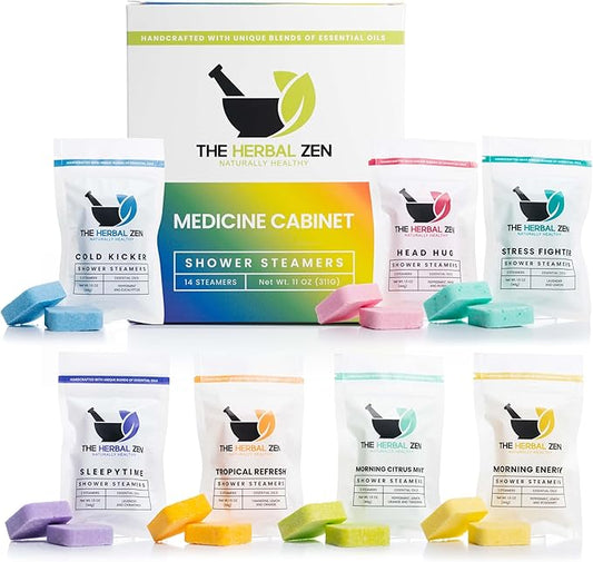 Shower Steamers Aromatherapy Tablets – Variety Pack - Shower Bombs Aromatherapy Made in USA – Valentines Day Gift for Her and Him – Natural Essential Oils – Adult Christmas Stocking Stuffers (14 pack)