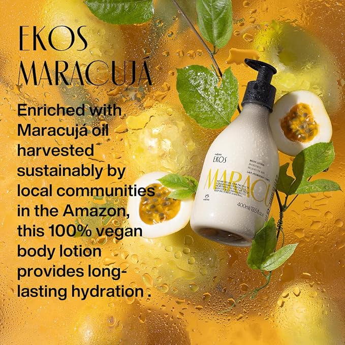 Natura – Maracujá Body Care Duo Bundle – Passion Fruit Triple Phase Body Oil & Relieving Body Lotion – 24H Hydration, Soothing & Radiant Skin – Vegan & Cruelty-Free Brazilian Skincare