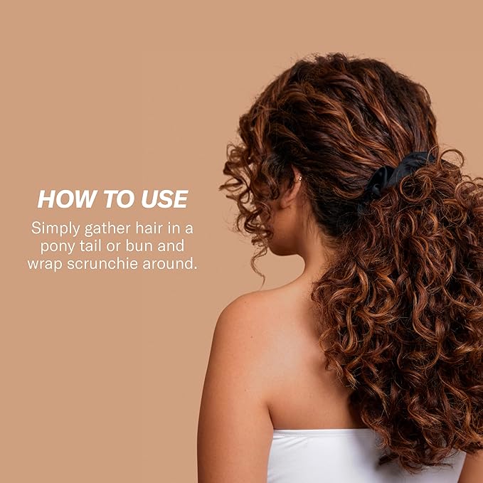 Rizos Curls Vegan Silk Large Scrunchie - Gente Hold For No Crease and Breakage Protection, Damage & Frizz Free Hair Tie, Sage Green