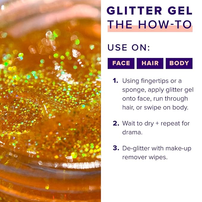 UNICORN SNOT Holographic Face Glitter & Body Glitter Gel | Hair Glitter, Vegan & Cruelty-Free, 1.7 oz Orange Glitter (Fire)