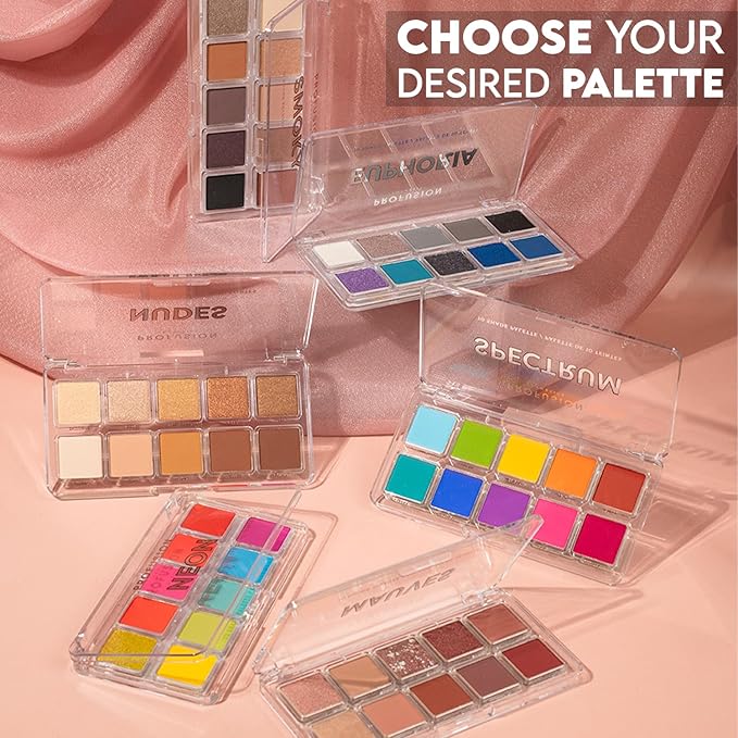 Profusion Cosmetics Violets 10 Shade Eyeshadow Palette – Matte & Shimmer Violet Tones, Pigmented & Blendable Shadows for Stunning Eye Looks and Rise Your Makeup Routine