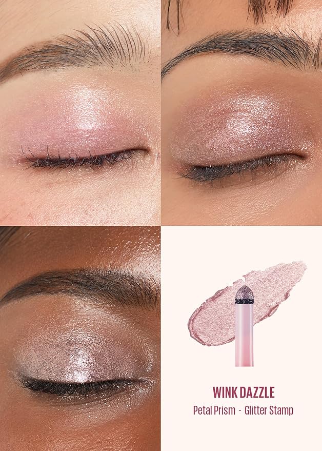 Kaja Eyeshadow - Wink Dazzle 05 Petal Prism (Matte) | Glitter, Smudge Proof, Creamy Formula, Vegan, Cruelty-Free, Creamy, Blendable, High Pigmentation Shimmer Stick, Long Lasting, Waterproof