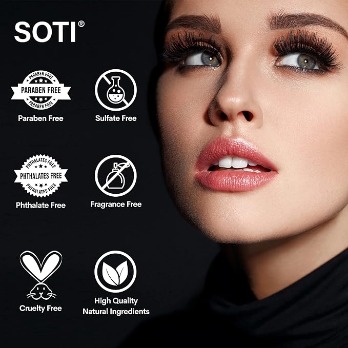 Soti Organic Castor Oil, USDA Certified 100% Pure, Cold Pressed, Hexane Free (2oz), Eyelash Serum for Brows, Eyelashes Growth, Hair, Skin Moisturizer, Vegan, Undiluted, Glass Bottle (2oz)