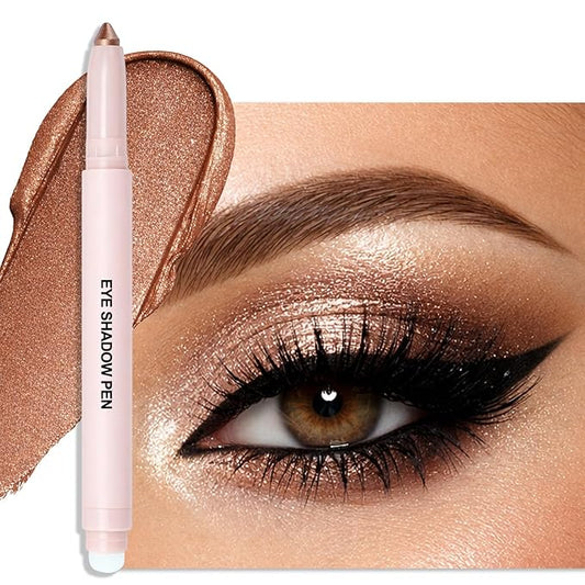 Erinde Bronze Brown Eyeshadow Stick, Waterproof Shimmer Eye Shadow Sticks, Cream Eye Shadow Pencil Crayon, Buildable & Blendable Long-Lasting Eyeshadow for Women, Vegan & Cruelty-Free, B08