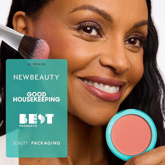 Thrive Causemetics Dream Chaser Reviving Powder Blush, Moisturizing Blush Makeup Essential with Vitamin E for Women, Long Lasting, Lightweight Face Makeup, Vegan, Shade Heather (Neutral Spice Matte)