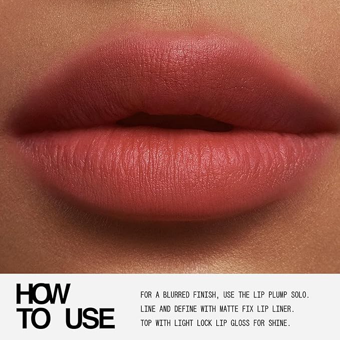 about-face Blur Matte Lip Plump – Soft-Matte Liquid Lipstick with Plumping Effect – Hydrating, Vegan, Cruelty-Free, Clean Beauty – 0.2 oz (Coquette - Rosy Peach)