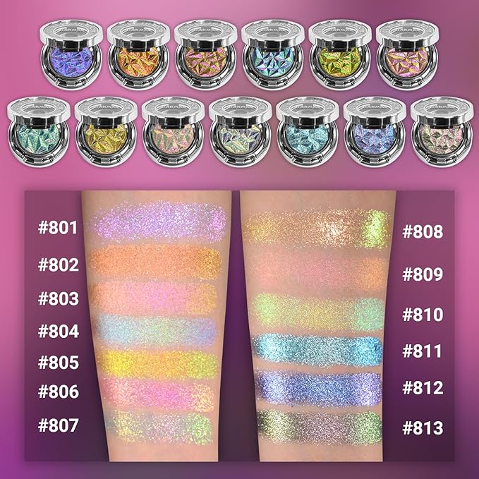 CHARMACY Duochrome Eyeshadow, Insane Shifters Chameleon Eyeshadow, Creates High-Impact, Metallic Eye Looks, 100% Vegan and Cruelty Free (Chameleon-#809, 0.06 Ounce (Pack of 1))
