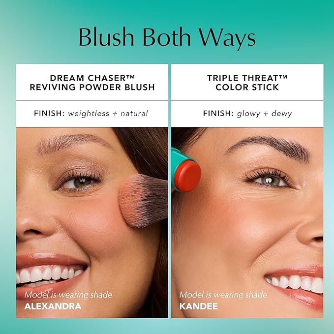Thrive Causemetics Dream Chaser Reviving Powder Blush, Moisturizing Blush Makeup Essential with Vitamin E for Women, Long Lasting, Lightweight Face Makeup, Vegan, Shade Taffy (Earthy Pink Matte)