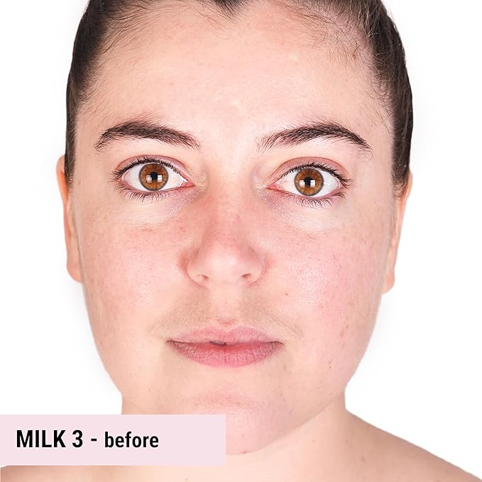 The Good Mineral Loves-You-Back 3in1 Mineral Powder Foundation (MILK 3) | Designed for Rosacea, Acne-Prone, Sensitive Skin | 3IN1 Concealer, Powder + Foundation | Non-Caking, Non-Drying