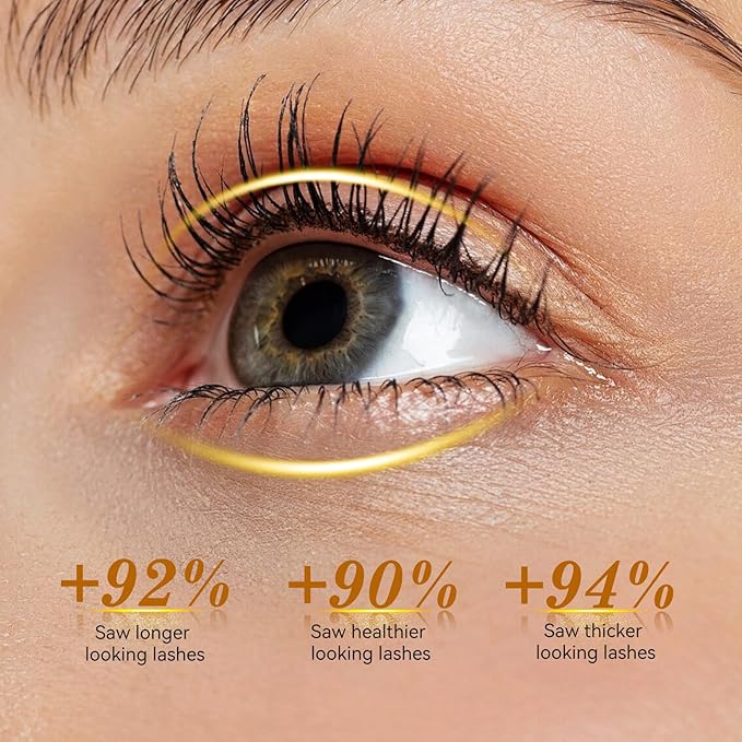 Eyelash Growth Serum, Eye Lash and Eyebrow Enhancing Serum for Women & Men - with Advanced Formula to Boost Longer Fuller and Thicker Lashes and Eyebrows, Gentle & Vegan for Sensitive Eyes (3 mL)