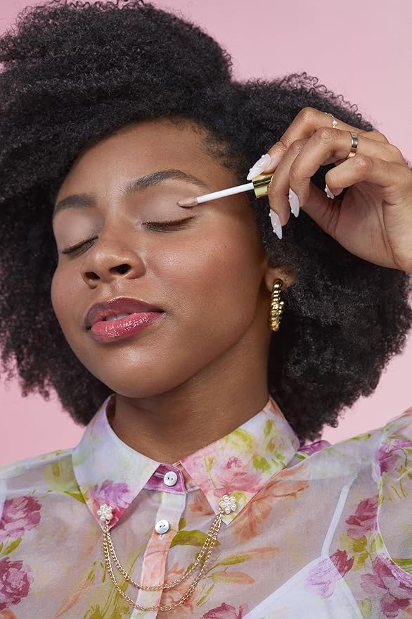Winky Lux Rose Petal Liquid Eyeshadow, Longwear, Buildable, High-Pigment, Blendable, Crease-Proof, with Hydrating Vitamin E & Mango Seed Butter, Clean Beauty, Cruelty-Free, Vegan, Chamomile Matte