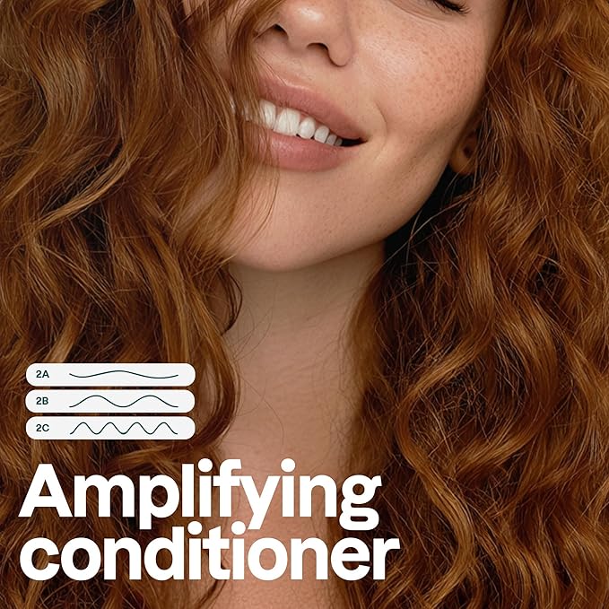 ATTITUDE Amplifying Conditioner for Curly Hair with Coconut Oil, Vegan Detangler and Naturally Derived Ingredients, 2a, 2b, 2c Curl Type, Gives body to Curls, 16 Fl Oz (Pack of 6)