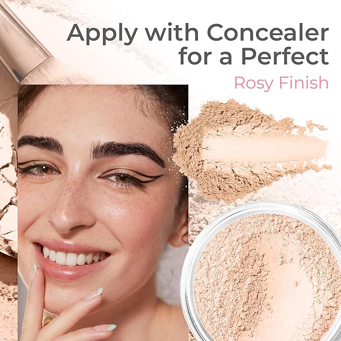 (20gms) Innocence Shade Blush by SweetFace Minerals, Peachy Pink for Cheeks, Highlighter for Peachy Glow, Waterproof Matte Finish Make up Blush for Girls, Blusher for Cheeks