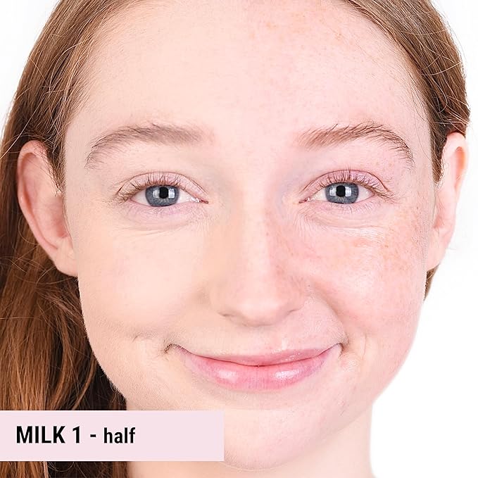 The Good Mineral Loves-You-Back 3in1 Mineral Powder Foundation (Milk 1) | Designed for Rosacea, Acne-Prone, Sensitive Skin | 3IN1 - Concealer, Powder and Foundation | Natural + Lightweight