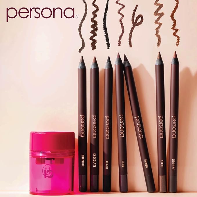 PERSONA 24HR Plum Waterproof Eyeliner Pencil | Creamy Smudgeable for Lash Line & Waterline | All-Day Wear | Vegan, Cruelty-Free | Sharpenable | Made in USA