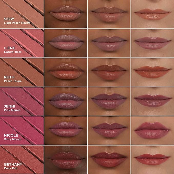 Thrive Causemetics Impact-FULL Smoothing Lipstick, Moisturizing Lip Makeup Essential with Vitamin E, Lightweight Creamy Lipstick for Women, Long Lasting, Vegan, Shade Bethany (Brick Red)