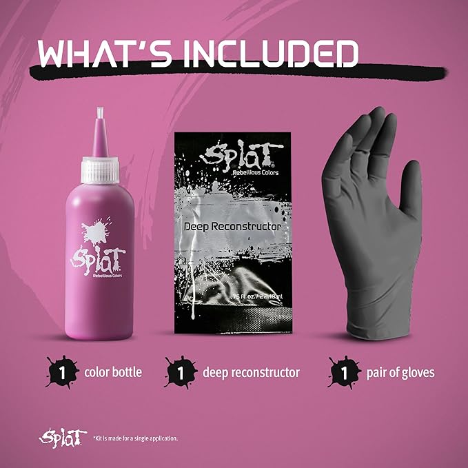 Splat Midnight Rosetta Semi Permanent Hair Dye Kit for Blondes, 1 Application, Includes Deep Reconstructor Conditioner, Lasts 30 Washes, No Bleach Required, Vegan & Cruelty Free Hair Color