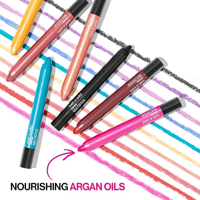 wet n wild Color Icon Cream Eyeliner Eyeshadow Multi-Stick, Moisturizing, Nourishing Velvety Cream-to-Powder Buildable & Blendable Formula, Cruelty-Free & Vegan - Born To Flirt (Pack of 2)